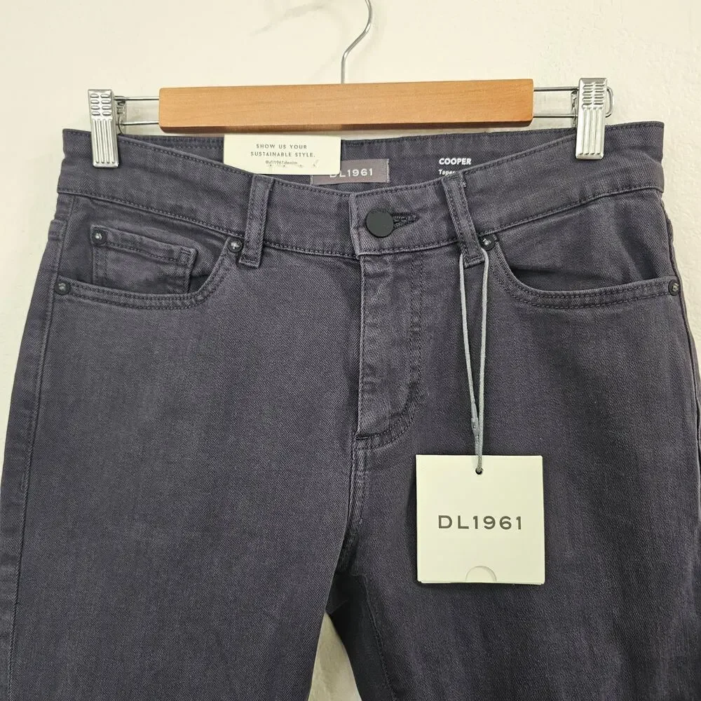 DL1961 Cooper Tapered Slim Jean in Ominous Gray Size 29x32 NWT